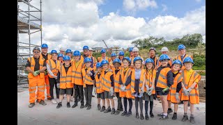 Fulwell Junior School visit the New Wear highlevel Footbridge [upl. by Atiuqrahs]