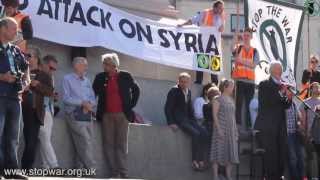 Tony Benn  Syria Demo London  31st August 2013 [upl. by Gnuj]