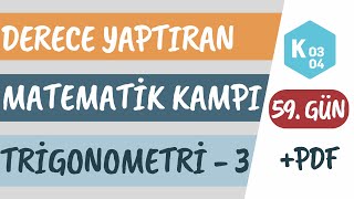 59 Gün  Trigonometri  3  Yarım Açı Formülleri  K03  K04  2024 AYT Matematik Kampı [upl. by Mcgill894]