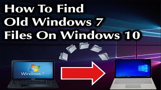 How TO Find Your Old Windows 7 files [upl. by Ardnahcal]