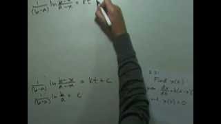 Advanced Higher Maths First order differential equation  variables separable [upl. by Amor]