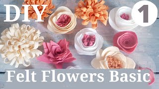 easy Felt Flowers you can do it basic way to make Part 1 [upl. by Inerney195]