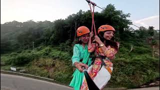 First Zipline Adventure in Gorkha Nepal [upl. by Ydnik]