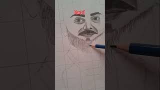 Virat kohli sketch portrait 😍sketch drawingrt [upl. by Masao]