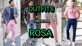 Outfits con ropa de color ROSA para hombre [upl. by Obie]