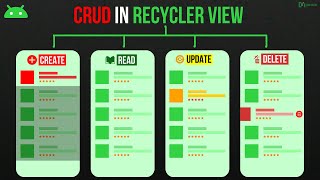 CRUD In Recycler View  How to Add Delete and Update Items in Android RecyclerView [upl. by Ymmaj389]