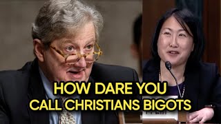 Sen Kennedy CLASHES with RADICAL Judicial Nominee for Calling Christians BIGOTS [upl. by Notnert]