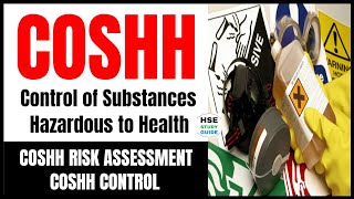 COSHH  Control of Substances Hazardous to Health hsestudyguide [upl. by Clabo]