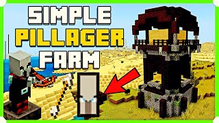 How To Build A Super Easy Pillager Outpost Farm in Minecraft Bedrock Edition [upl. by Sola931]