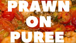 how to make Prawn On Puree recipe Indian Cooking chapatti bread British Indian Restaurant Food [upl. by Freeman]