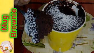 2 Minutes Brownie in a Mug Eggless by Kitchen Flavourz [upl. by Petra772]