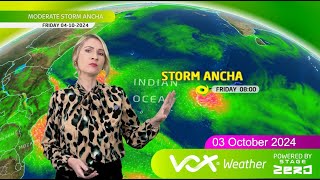 03 October 2024  Vox Weather Forecast powered by Stage Zero [upl. by Dani653]