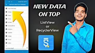 How to get new data top in ListView or RecyclerView using firebase in Sketchware [upl. by Akinahc]