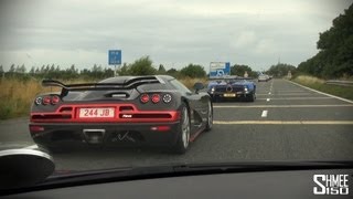 Ultimate Convoy  XJ220S Aventadors SV Koenigsegg Zonda PS Enzo Carrera GT [upl. by Snilloc447]