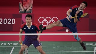 Wang Chi Lin Smash to Beat Watanabe  Lee Yang Wang Chi Lin vs Hiroyuki Endo Yuta Watanabe [upl. by Molloy]