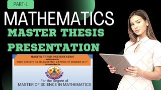 msc maths master thesis presentation sem 4  mscmaths  lucknowuniversity [upl. by Cirederf]