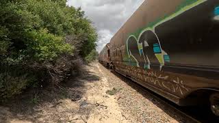 two CBH weat trains passing through perth main line [upl. by Edmonda839]