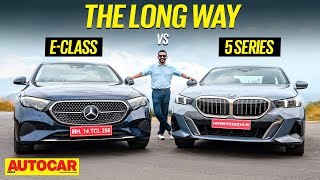 2024 MercedesBenz E Class vs BMW 5 Series  Happy Diwali  Comparison  Autocar India [upl. by Amati]