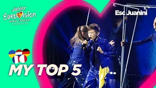 Junior Eurovision 2024  My Top 5  NEW 🇳🇱🇩🇪🇺🇦🇫🇷🇲🇹 [upl. by Larochelle79]