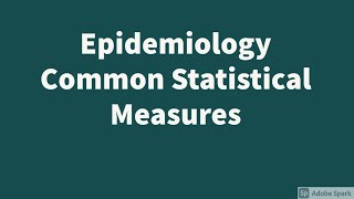 Epidemiology Measures of Disease Prevalence Cumulative Incidence and Incidence Rate [upl. by Kirsch]