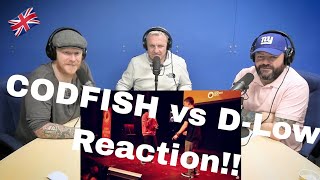 CODFISH vs DLOW  Grand Beatbox SHOWCASE Battle 2018 REACTION  OFFICE BLOKES REACT [upl. by Anwat]