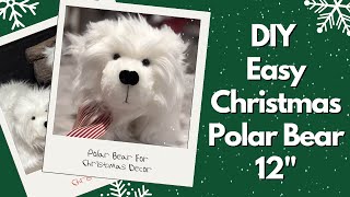 DIY an Adorable Christmas Polar Bear  Simple Stepbystep Instructions [upl. by Amsirak609]