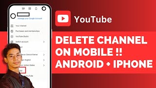 How To Delete YouTube Channel On Mobile Android amp iPhone [upl. by Nowyt]