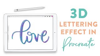 How to Create 3D Lettering in Procreate [upl. by Enilrae]