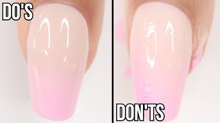 DOs amp DONTs Ombré nails with gel polish  how to ombré using gel polish part 1 [upl. by Emee274]