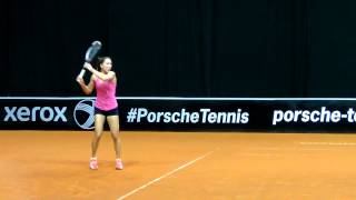 Jelena Jankovic training session  Porsche Tennis Grand Prix Stuttgart 2014 [upl. by Junette]