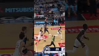 Ian Clark gets the steal and nails the 3 ☄️🔨 nbl [upl. by Niledam]