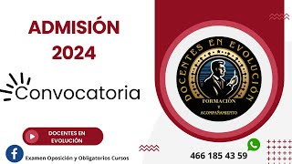 CONVOCATORIA ADMISIÓN 2024 [upl. by Elisabetta611]