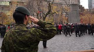 Remembrance Day Ceremonies At Montréal Cenotaph In Place du Canada Monday November 11 2024 Sony 003 [upl. by Middle]