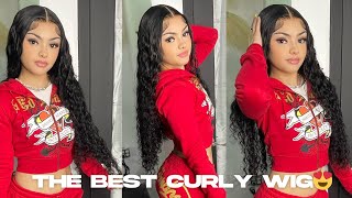 CURLY WIG INSTALL  THE BEST EARLY WINTER HAIR HD LACE LOOSE DEEP WAVE WIG  FT WIGGINS HAIR [upl. by Eseerahs]