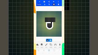 J  or  U  Logo Design In Pixel Lab 😱 shorts editing pixellab ytshorts [upl. by Ayikaz]