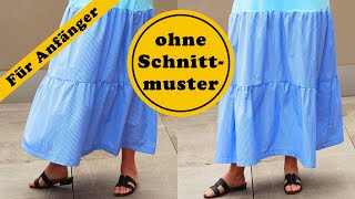 Einfaches Kleid selber nähen ohne Schnittmuster [upl. by Airrej700]