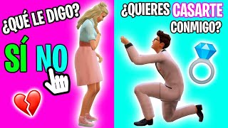 MI NOVIO ME PIDE MATRIMONIO ¿QUÉ LE DIGO 💍👰🏼 EN LOS SIMS 4 👨‍👩‍👧 Ep 18 [upl. by Nauquf]