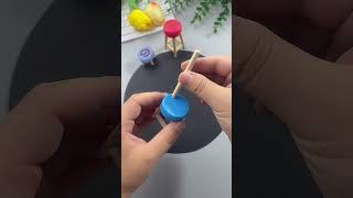 Dont throw away disposable chopsticks You can make mini stools by adding beverage bottle caps [upl. by Sams]