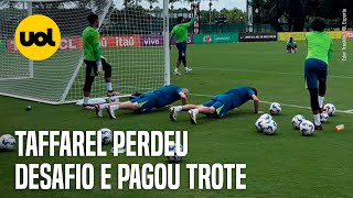 TAFFAREL PERDE DESAFIO PAGA TROTE NO TREINO DA SELEÇÃO [upl. by Root]