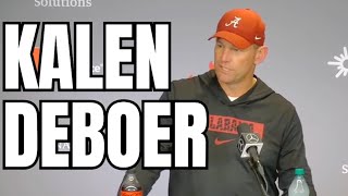 Kalen DeBoer Press Conference after Mercer  Talks Ty Simpson Dylan Longergan and Austin Mack [upl. by Backler]