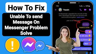 How To Fix Unable To send Message On Messenger Problem  2024 [upl. by Leinto]