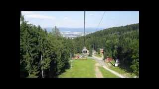 Mit der Seilbahn auf den Jeschken Ještěd [upl. by Berthold]