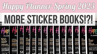 Flip Through of 14 New Sticker Books from the Happy Planner Spring 2023 Release With Timestamps [upl. by Emlynn]