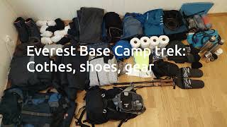 Everest Base Camp trek 2024 clothes gear shoes [upl. by Tristram]