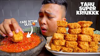 MAKAN PEDAS GILA ‼️ MUKBANG TAHU KRIUK PAKE SAMBAL MENTAH SECOBEK🥵 [upl. by Kyred]