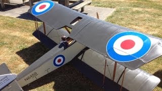 Giant Sopwith Pup WWI Warbird Gas Powered RC Plane at Warbirds Over Whatcom with a Crash [upl. by Reizarf]