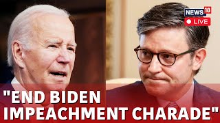 Joe Biden Impeachment LIVE News  Speaker Johnson Vs Joe Biden Speaker Johnson On Biden Impeachment [upl. by Lewanna]