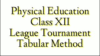 Physical Education Class XII  Tabular Method Even numbers  BHASKAR SPORTS [upl. by Enomar105]