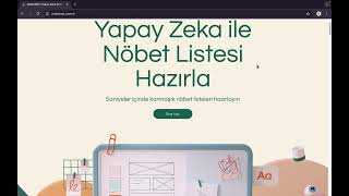 Yapay Zeka ile Zaman Kazandıran Nöbet Listesi Hazırlama Örnek 1  NobetNet [upl. by Ameyn937]