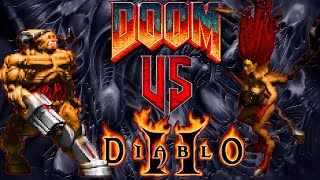 Cyberdemon vs Andariel  DOOM vs DIABLO  Monster Infighting  RETRO ARENA [upl. by Ayotaj703]